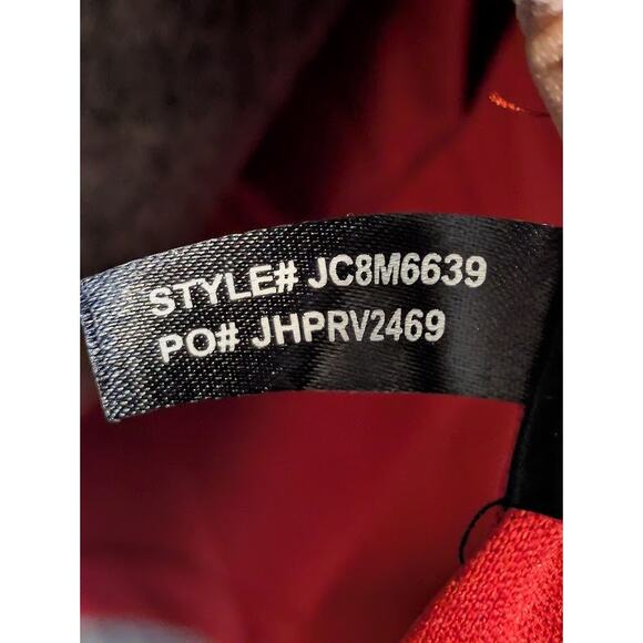 JH Jessica Howard Women's Size XL Short Sleeve Plaid Cowl Neck Pleated Dress Red - Picture 7 of 7